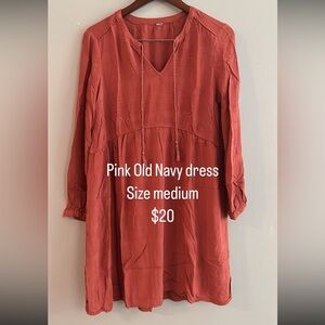 Pink Tunic Dress-Size Medium
